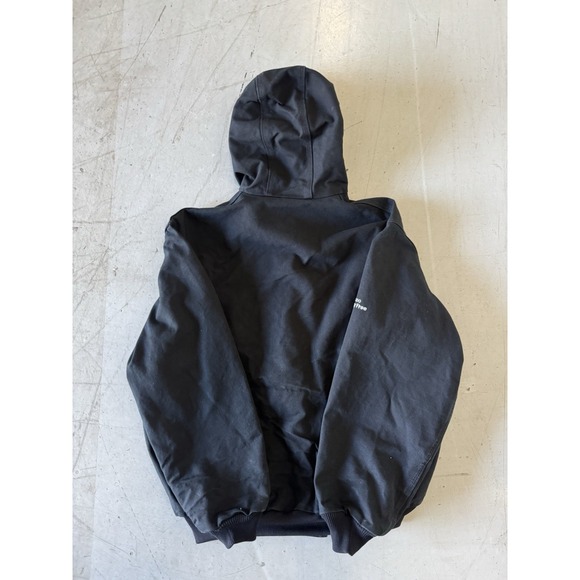 Hooded Carthartt Jacket Black Men's XL Made In USA Workwear - Picture 2 of 6
